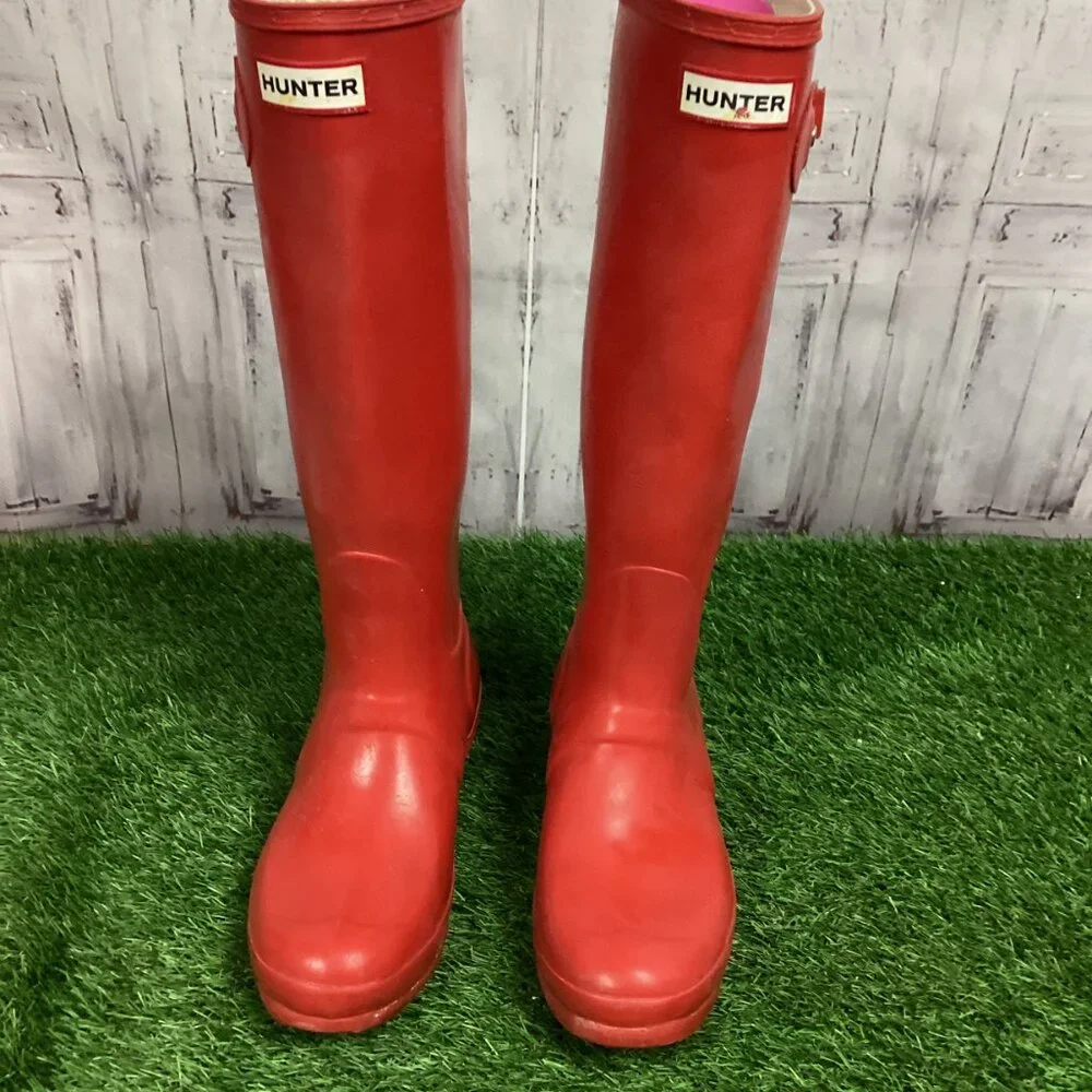 Red Hunter Boots 8 - Picture 2 of 15